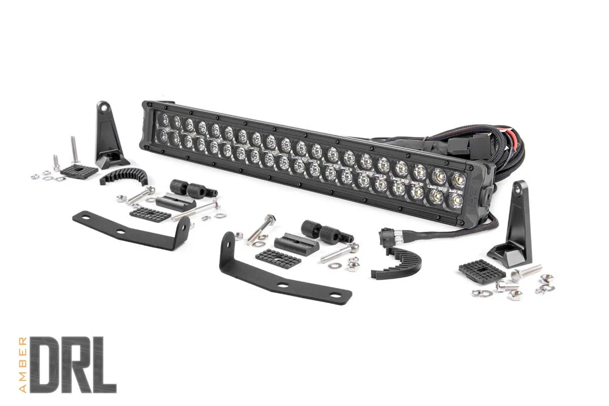 Fits Titan XD(16-24) LED Light Bumper Mount 20_ Black Dual Row DRL 70645DRLA